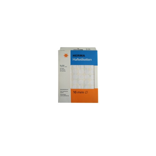 Etiquetas Redondas 16mm Herma - 1728un Branco