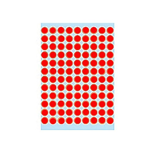 Etiquetas Redondas 08mm Vermelho Fluorescente Herma1846 - 540u