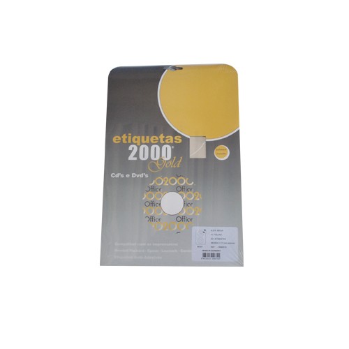 Etiquetas CD / DVD 117m Inkjet Metalizadas 10Fls - 20un
