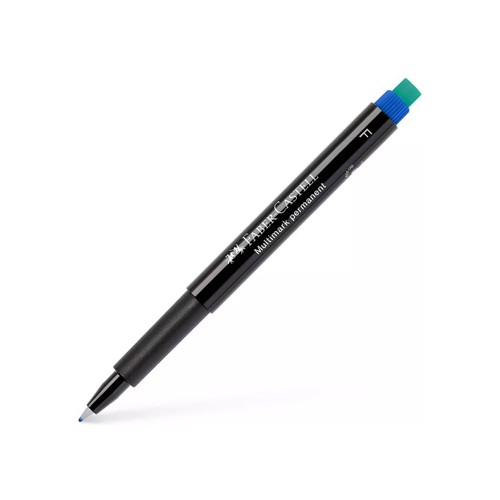 Marcador Permanente Fino 0,7mm Faber-Castell Azul - 2 unidades