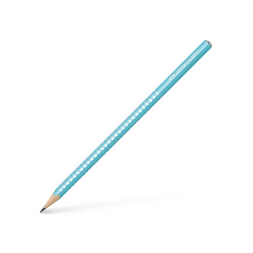 Lápis Grafite 1B Faber-Castell Sparkle Pearl Turquesa - 12 unidades