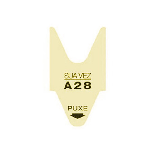 Rolos Senhas Marcação de Vez Cor Amarelo Rolo (rolo - 2.000 un.) - 5 rolos