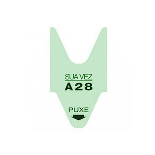 Rolos Senhas Marcação de Vez Cor Verde (rolo - 2.000 un.) - 5 rolos