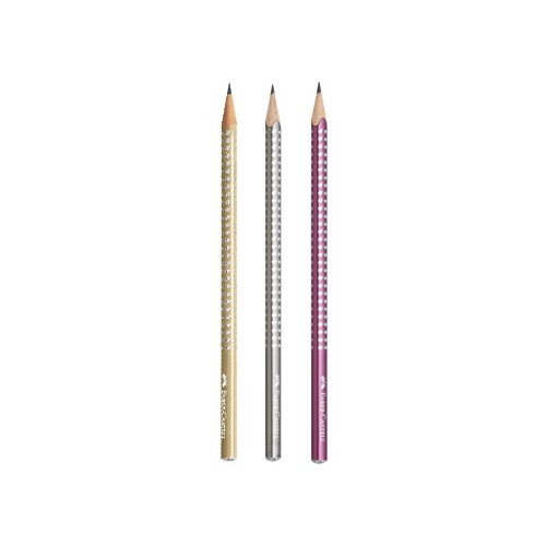 Lápis Grafite 1B Faber-Castell Sparkle Blister 3un