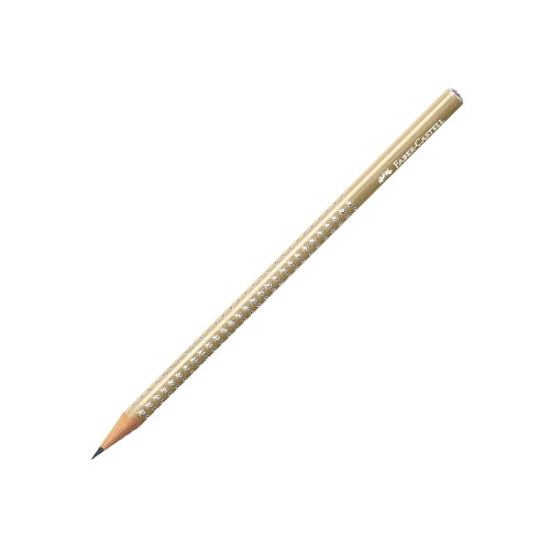 Lápis Grafite 1B Faber-Castell Sparkle Pearl Dourado - 12 unidades