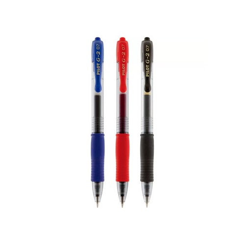 Esferografica Gel Pilot G-2 0,7mm Retractil Blister 3 Cores