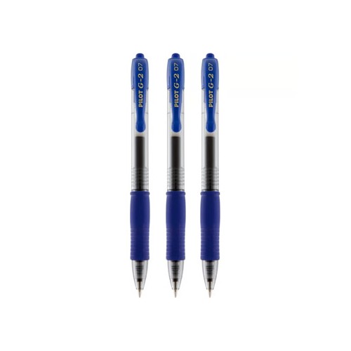 Esferografica Gel Pilot G-2 0,7mm Retractil Azul Blister 3 unidades