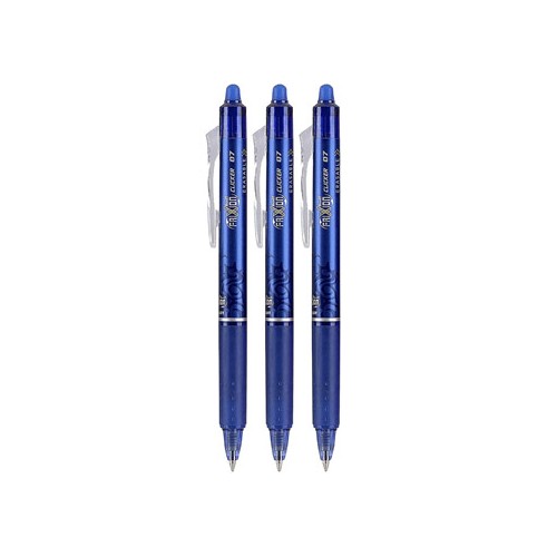 Esferografica Gel Pilot Frixion Ball Clicker 0,7mm Azul 3 unidades