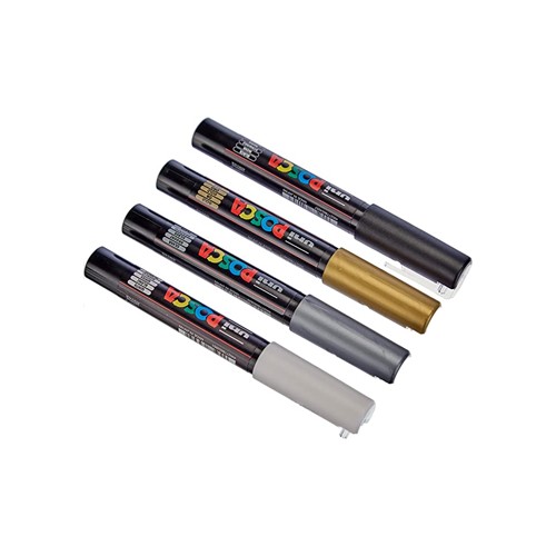 Marcador Uniball Posca PC-1M 0,7mm Cores Sortidas Pack 4 unid