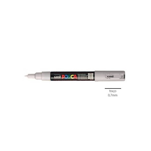 Marcador Uniball Posca PC-1M 0,7mm Cinza 1un.