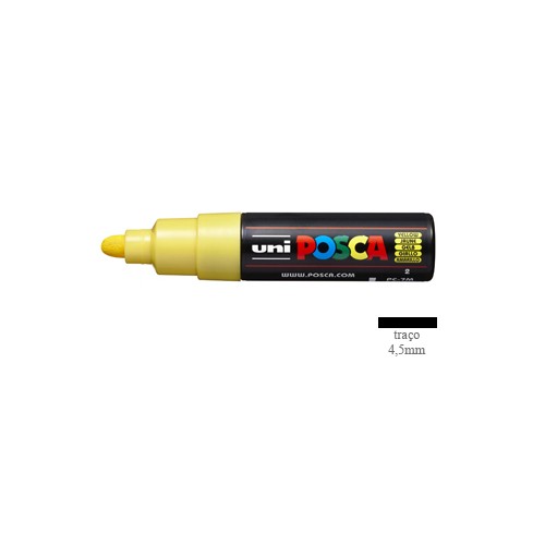 Marcador Uniball Posca PC-7M 4,5mm Amarelo