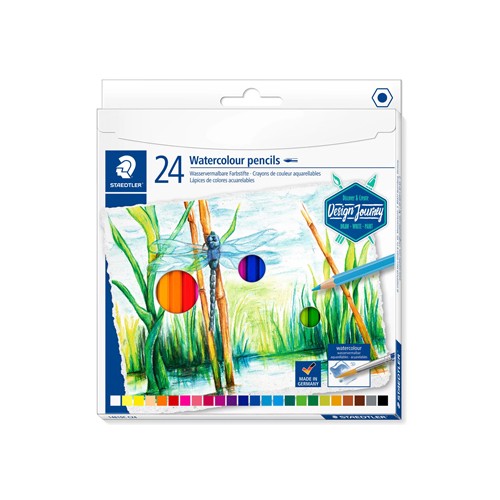 Lápis Cor Aguarelável STAEDTLER 14610C M12 Cx Metal 24un
