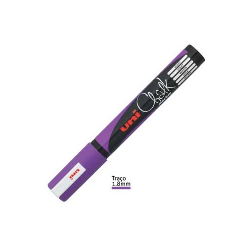 Marcador Giz Chalk UNI PWE-5M Violeta - 2 unidades