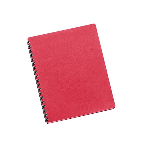 Capas Encadernar Delta Couro 250gr 100Folhas A4 Vermelho