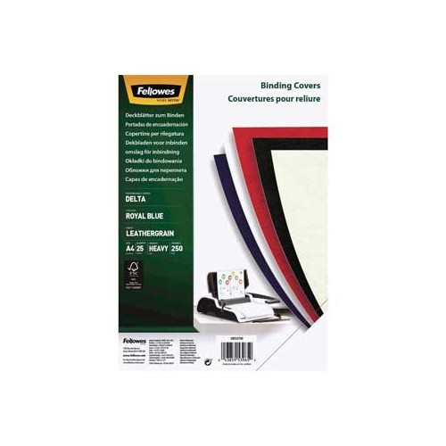 Capas Encadernar Delta Couro 250gr 25Folhas A4 Preto