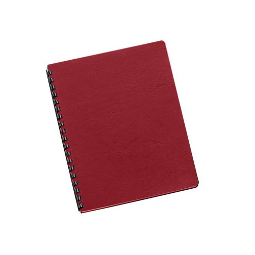 Capas Encadernar Delta Couro 250gr 100Folhas A4 Vermelho Escuro
