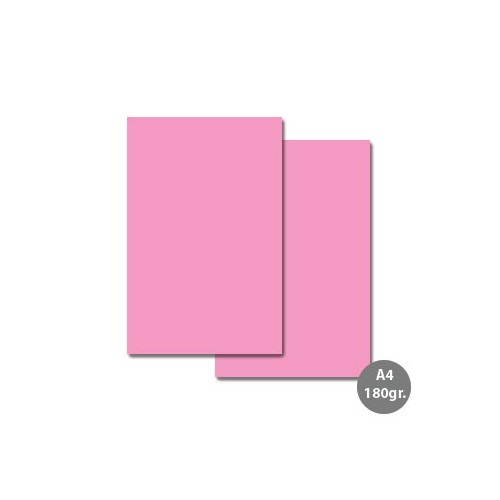 Cartolina A4 180g Rosa 100 Folhas