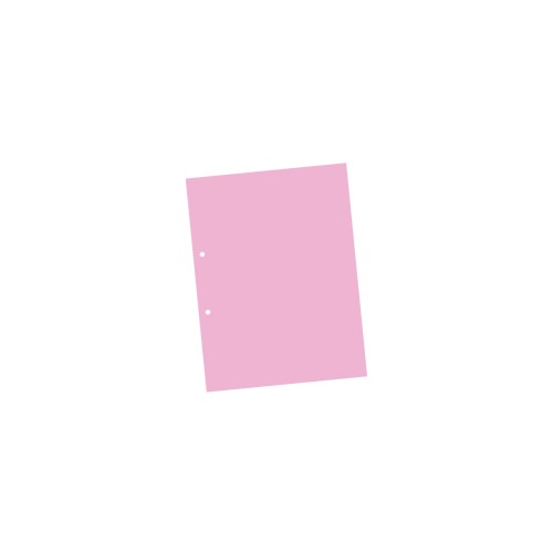 Cartolina A4 com Furos 250g Rosa 1 Folha - 250 unidades