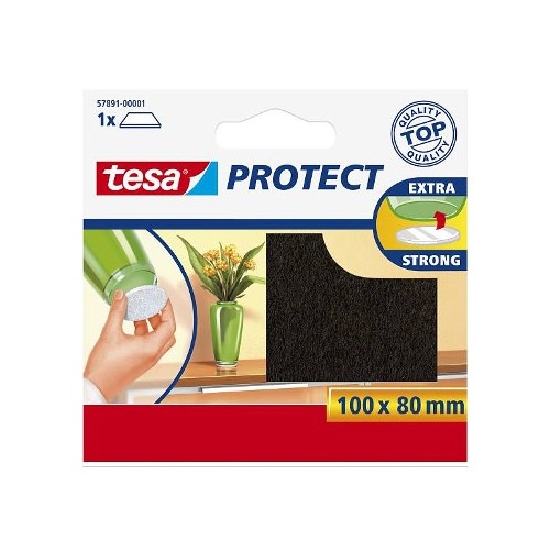 Feltros Anti-Riscos Redondos Tesa Castanho 18mm 16un x 2