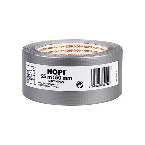 Fita Adesiva Tecido (Duct tape) NOPI 50mmx25m Prata 1un
