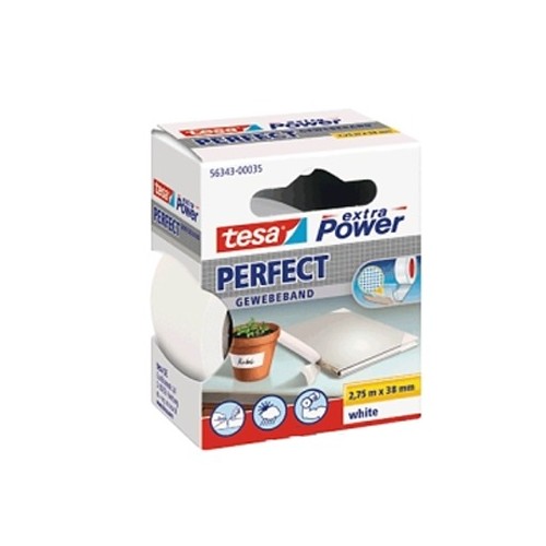 Fita Adesiva Tecido Tesa Extra Power 38mmx2.75m Branca