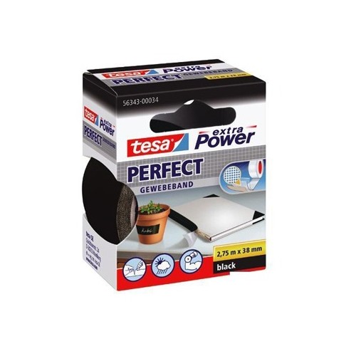 Fita Adesiva Tecido Tesa Extra Power 38mmx2.75m Preto