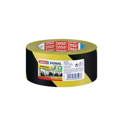 Fita Adesiva PP Sinalização Amarelo/ Preto 50mmx66mts 1un