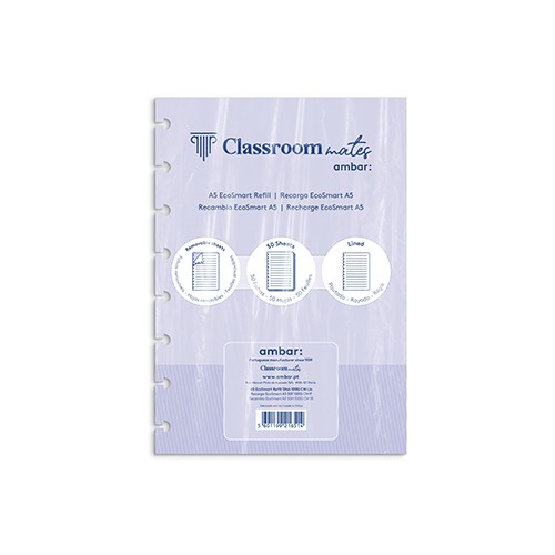 Recarga p / Caderno Inteligente Ambar EcoSmart A5 50Fl Pautado