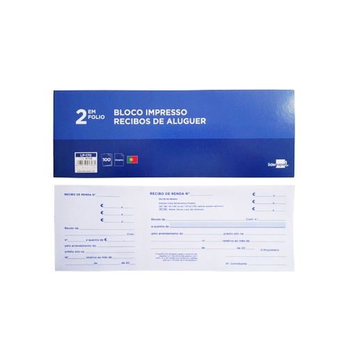 Blocos Impressos-Livro Recibos Renda para Particulares - 5 unidades