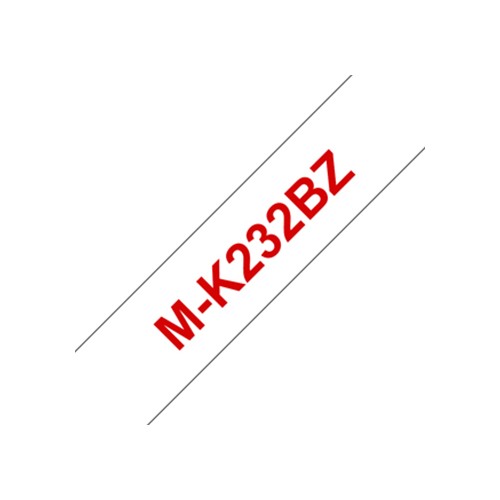 Fita Não Laminada 12mmx8mts Branco/ Vermelho