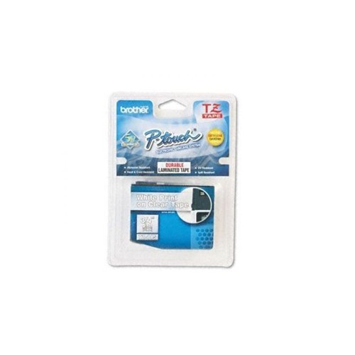 Fita Laminada 18mmx8mts Transparente/ Branco (TZE145)