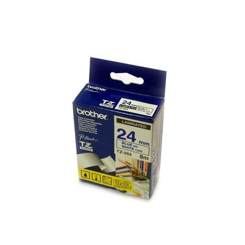 Fita Laminada 24mmx8mts Azul / Preto (TZE551)