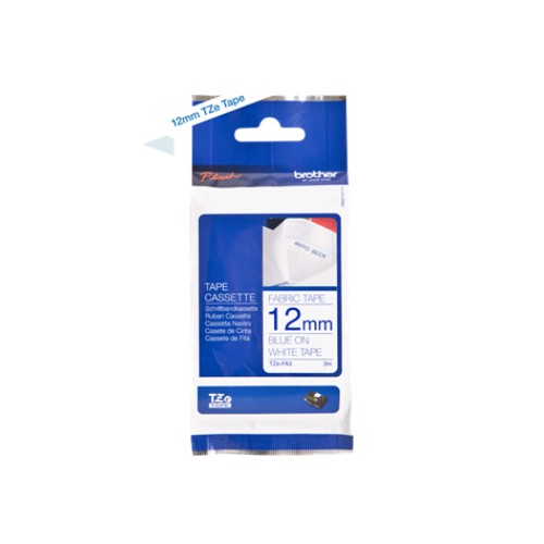 Fita Textil 12mmx3mts Branco/ Azul (TZEFA3)