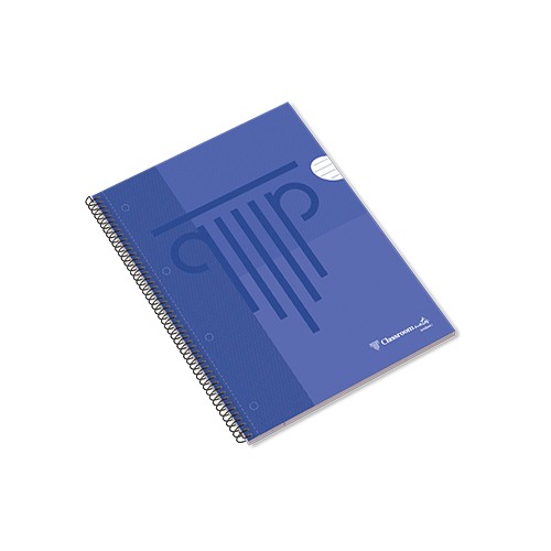 Caderno Espiral A4 Ambar PP Pautado 90gr 50Fls Azul - 6 unidades