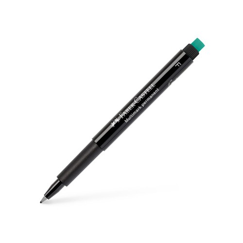 Marcador Permanente Fino 0,7mm Faber-Castell Preto - 2 unidades