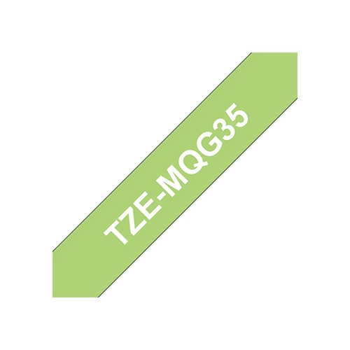 Fita Laminada 12mmx5mts VerdeLima/ Branco Mate (TZEMQG35)