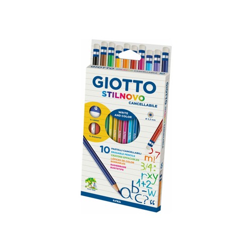 Lápis Cor Apagável Giotto Stilnovo Cx Cartão 10un