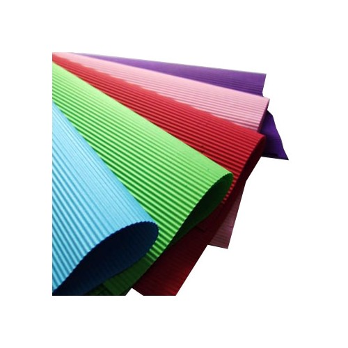 Folha Cartao Canelado Colorido 50x70cm Roxo - 5 unidades