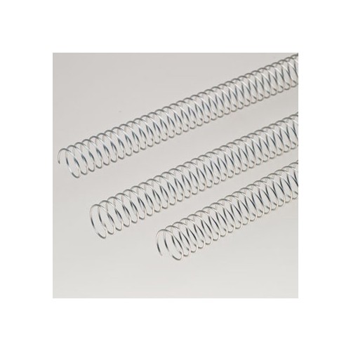Argolas Espiral Metalicas Passo 5:1 48mm Cx 25 Prata