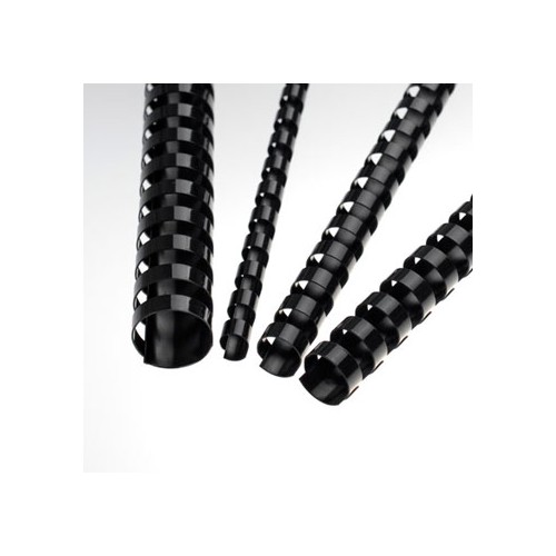 Argolas Pvc Encadernar 22mm para 195 Folhas Cx 100un Preto