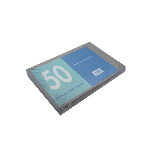 Capa Classificador Cartolina A4 Folio Kraft (237x345) 50 unidades