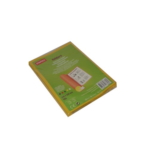 Classificador Plast Amarelo Capa Transp c / Ferragem Pack 10