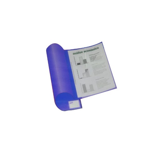 Classificador Plast Azul Capa Transp c / Ferragem Pack 10