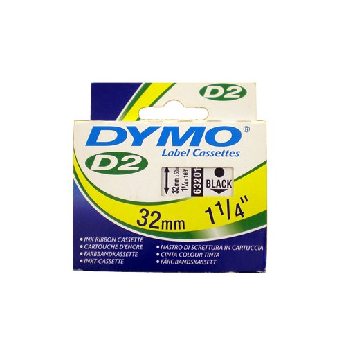 Fita Gravacao Dymo 32mmX50m Preto (63201)