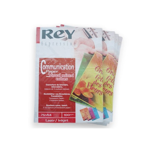 Papel Fotocopia A4 80gr 5 Cores Intensas A4 100gr 5x15 - 75Fl