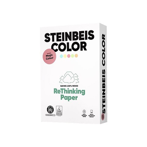 Papel Fotocopia Salmao Steinbeis Reciclado A4 80gr 1x500Fls