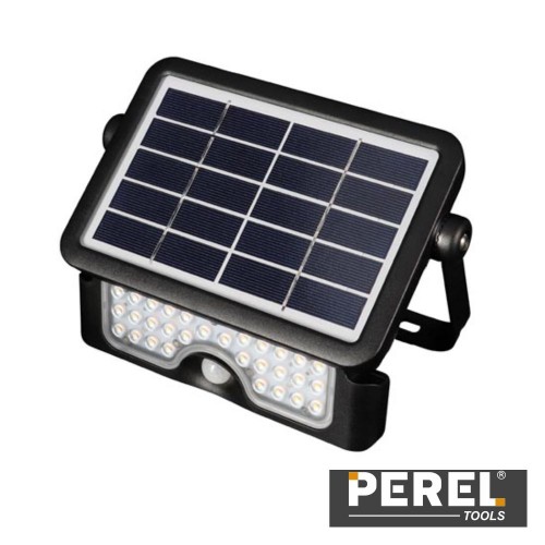Candeeiro Solar LED 5W IP54 com Sensor Movimentos PIR PEREL
