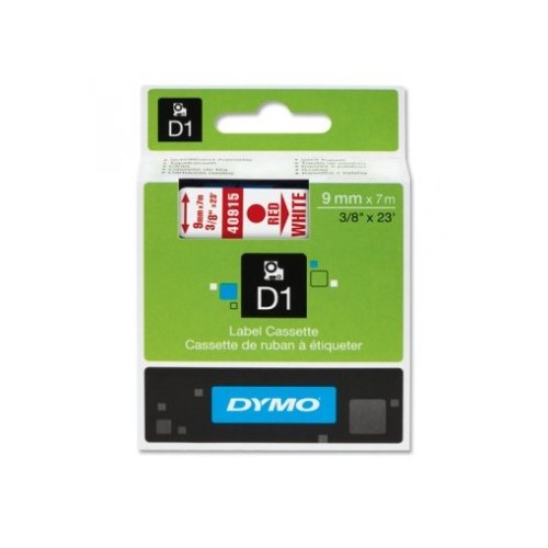 Fita Gravacao Dymo 09mmx7m Vermelho / Branco (40915)