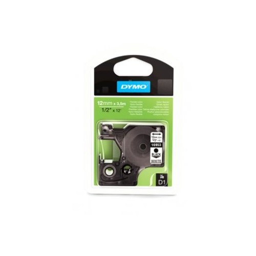 Fita 12mmx3,5m Nylon Flexível Preto/ Branco D1 (16957)