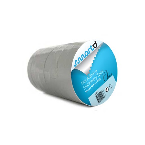 Fita Adesiva PPL Transparente 75mmx66m No Noise - 6 unidades